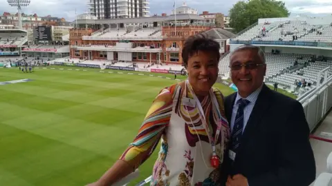 Twitter Baroness Scotland tweeted a photograph of herself with Lord Patel in 2016