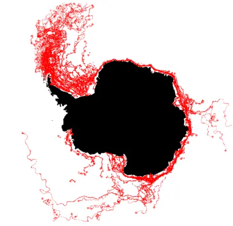 ESA Iceberg tracks