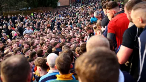 Molly Darlington/Reuters Ashbourne Shrovetide football