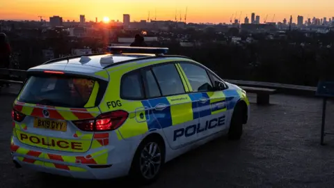 Met Police Police car and view