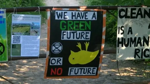 BBC protestors at Northern Meadows