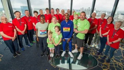 Great Run Runners who who have taken on every Great Manchester Run since 2003, the Campbell family and Sir Mo Farah, Hellen Obiri