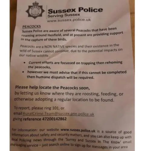 The police notice