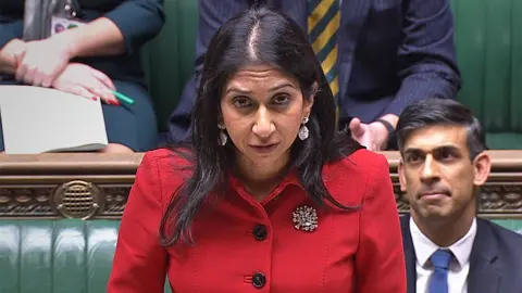 Suella Braverman and Rishi Sunak in the House of Commons