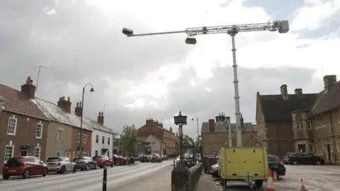 Roadside safety cameras on a trailer