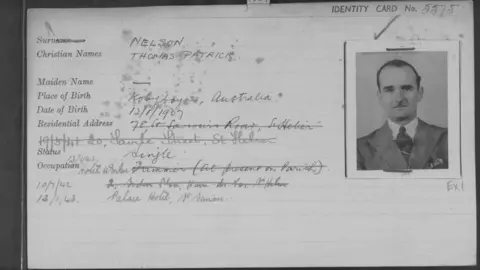 Jersey Heritage Thomas Nelson's identity card