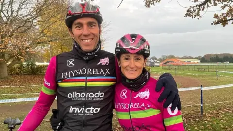 Maria Fernandez and her partner Jorge at Trinity Park