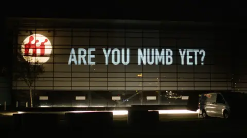 Alex Hermon Projection on National Waterfront Museum