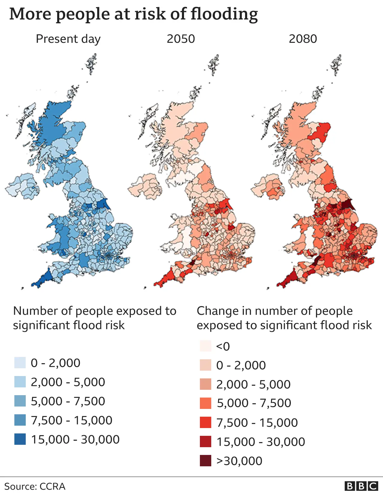 Map showing risk of flooding