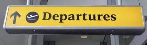 Getty Images Departures sign
