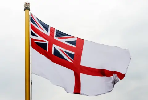 Getty Images White ensign flag