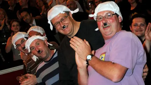 Getty Images Audience members dressed as Mr Gumby in 2009