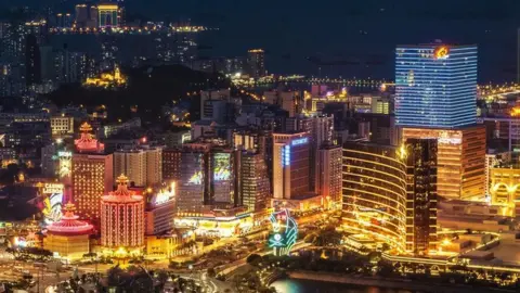 Macau at night.