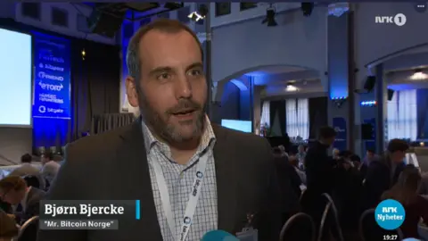 NRK Bjorn Bjercke on Norwegian television