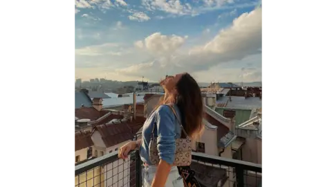 A picture of Marta, who has been battle pro-Russian trolls online