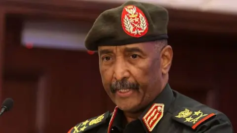 Getty Images Sudan's army chief Abdel Fattah al-Burhan