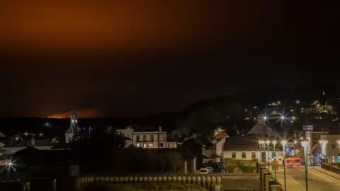 Karen McHugh Fire seen from Wadebridge