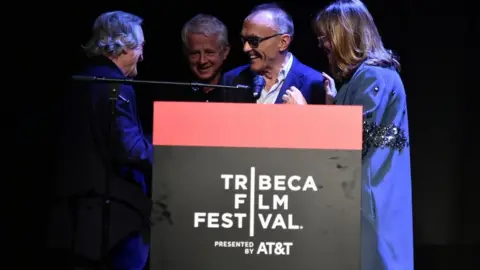 Getty Images Robert De Niro, Richard Curtis, Danny Boyle and Jane Rosenthal at Tribeca Film Festival 2019