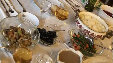 Ryan's Thanksgiving table last yaer