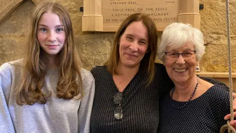 BBC Jean Darby, 79, her daughter Ruth Darby, 50, and 16-year-old grand-daughter Izzy