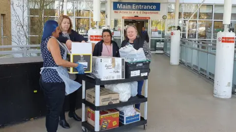 Daksha Varsani Delivery being made to hospital workers in Barnet