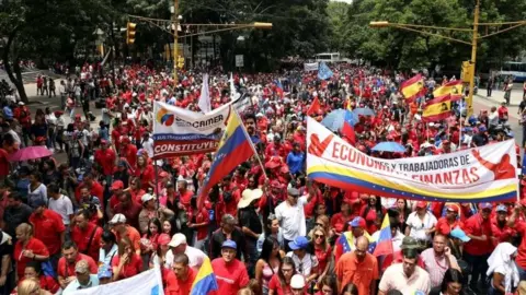 Reuters Supporters of Venezuela's President Nicolas Maduro attend a rally in support of his government and to the National Constituent Assembly in Caracas, Venezuela June 19, 2017.