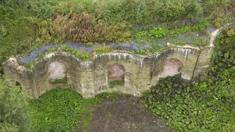 Historic England Aerial view of lime kilns