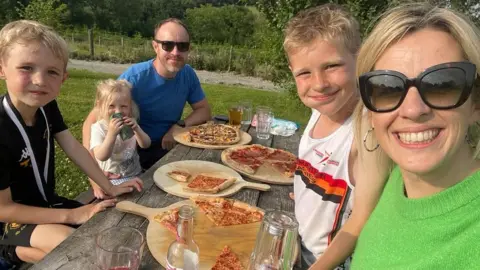 Mari Grug Mari and Gareth with their children Steffan, Tomos and Hanna