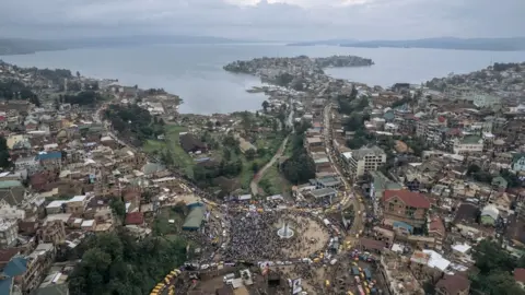 AFP An aerial view of Bukavu