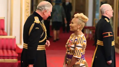 PA Prince Charles with Emeli Sande