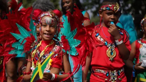 PA Media young performers at carnival