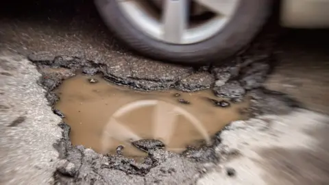 Getty Images A pothole