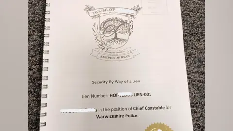 Warwickshire Police Image of file sent to police