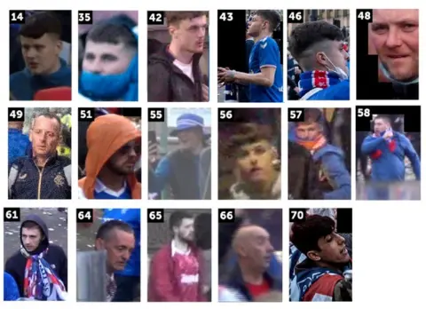 Police Scotland George Square wanted fans