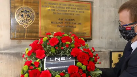 LNER Great Heck memorial event at Newcastle station