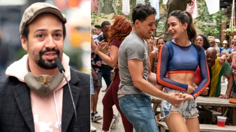 Lin-Manuel Miranda, Anthony Ramos and Melissa Barrera