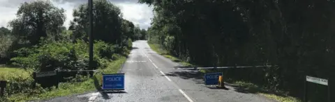 Scene of bomb attack in County Fermanagh