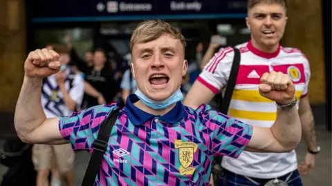 Getty Images fans arrive in London