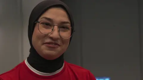 Woman smiling at camera 