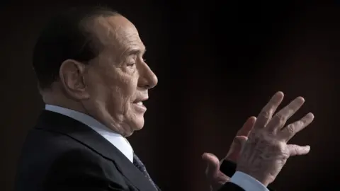 Italy's former Prime Minister and Leader of Forza Italia Party Silvio Berlusconi celebrates 25 years of Forza Italia Party and announces his candidature ahead the European Elections, on 30 March 2019 in Rome, Italy