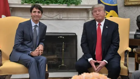 Getty Images Justin Trudeau and Donald Trump