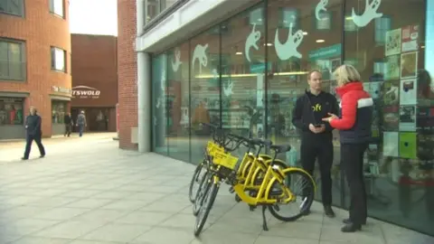 Ofo bikes in Norwich