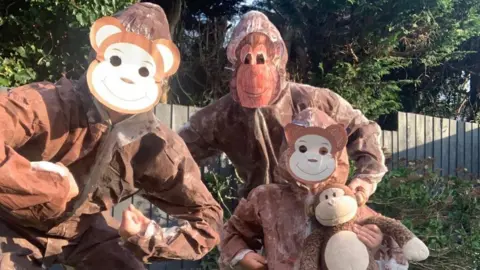 Bethan Cambourne Celebrating the birthday of Ellis's favourite toy, Garry the monkey