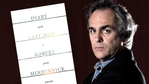 Literature Wales/Jean-Yves Gloaguen Robert Minhinnick alongside his winning book, Diary of the Last Man