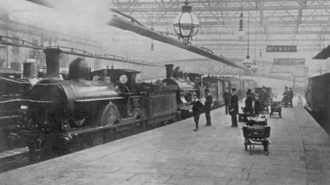 Cumbrian Railways Association Train in the station