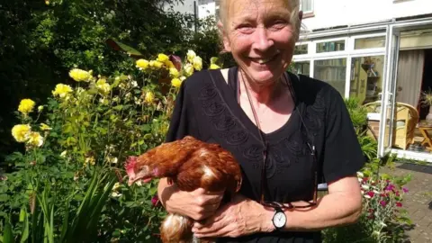 RSPCA Hen and Hilary Carlen