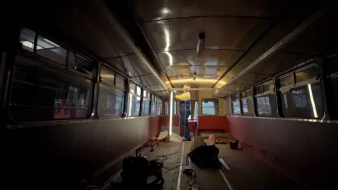 BBC Work to restore Midland Red buses continues at Transport Museum Wythall