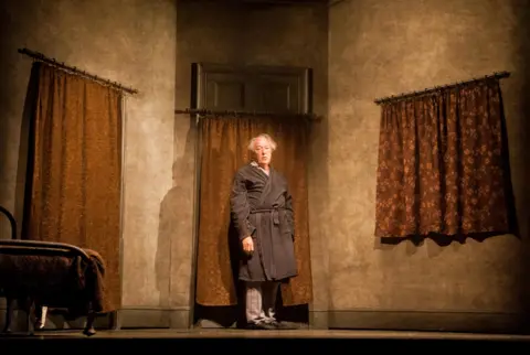 Alamy Sir Michael Gambon stars in Gate Theatre Dublin's production of Samuel Beckett's "Eh Joe" at the Edinburgh International Festival, directed by Atom Egoyan