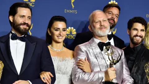 Getty Images Edgar Ramirez, Penelope Cruz, director Ryan Murphy, Ricky Martin, and Darren Criss