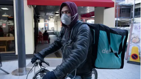 Getty Images Deliveroo rider